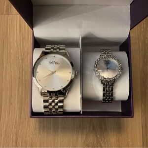 Bob Mackie Silver Watch Pair